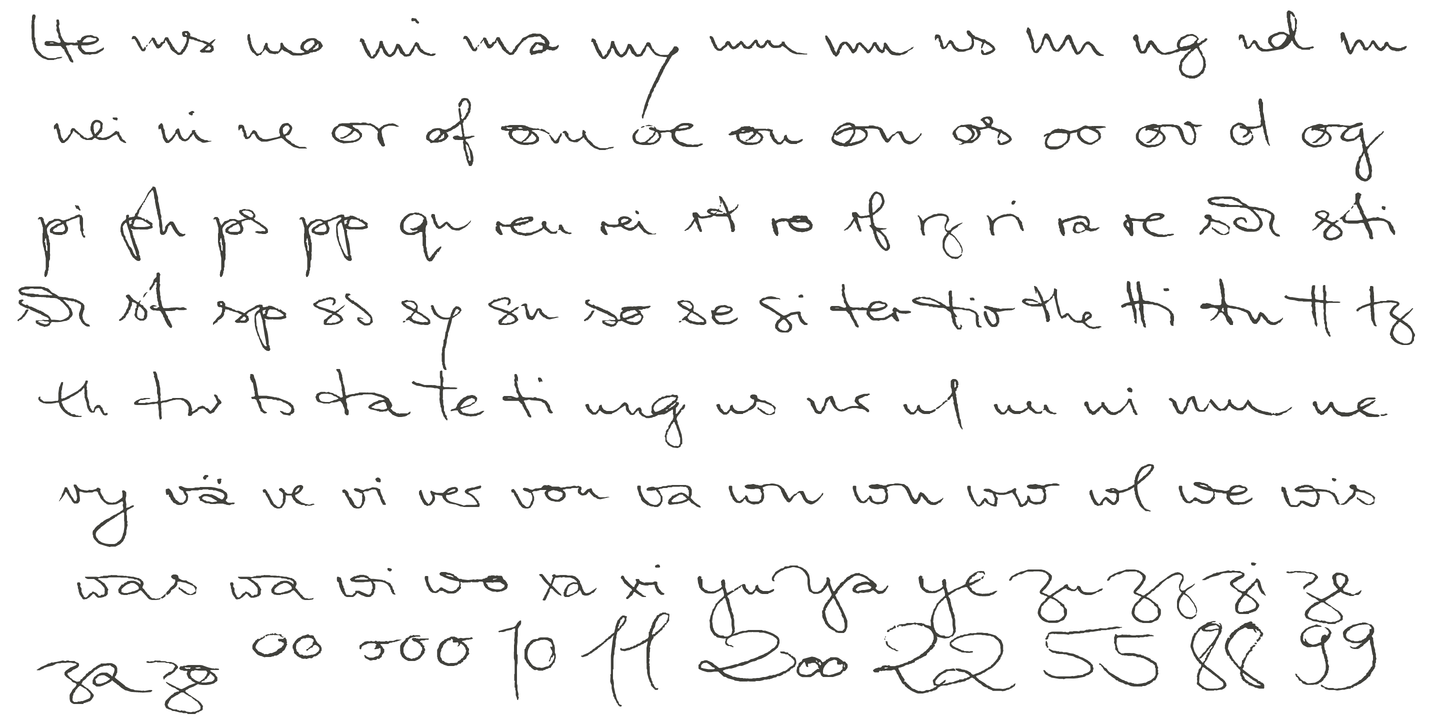 Beispiel einer Marleen Script-Schriftart #4